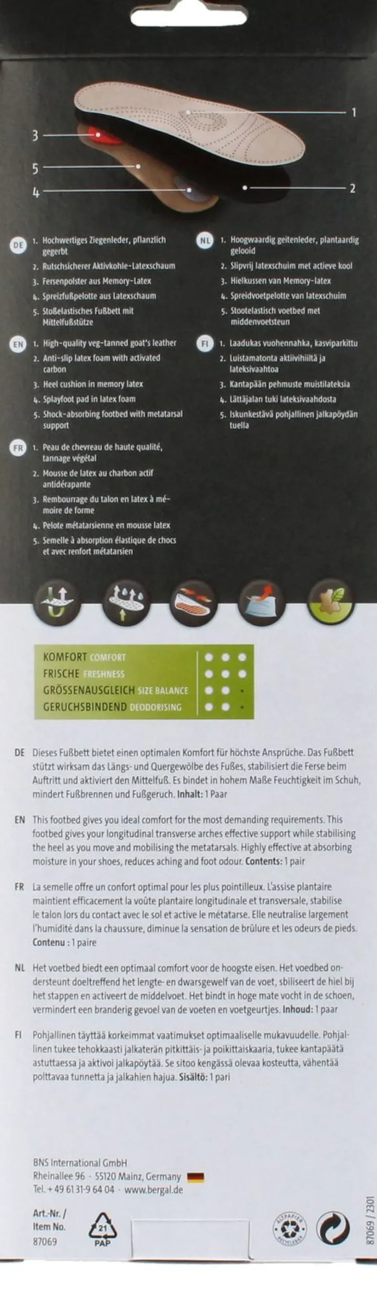 Bergal Soft Luxury Zooltjes Dames Heren|DAMES Inlegzolen|Inlegzolen