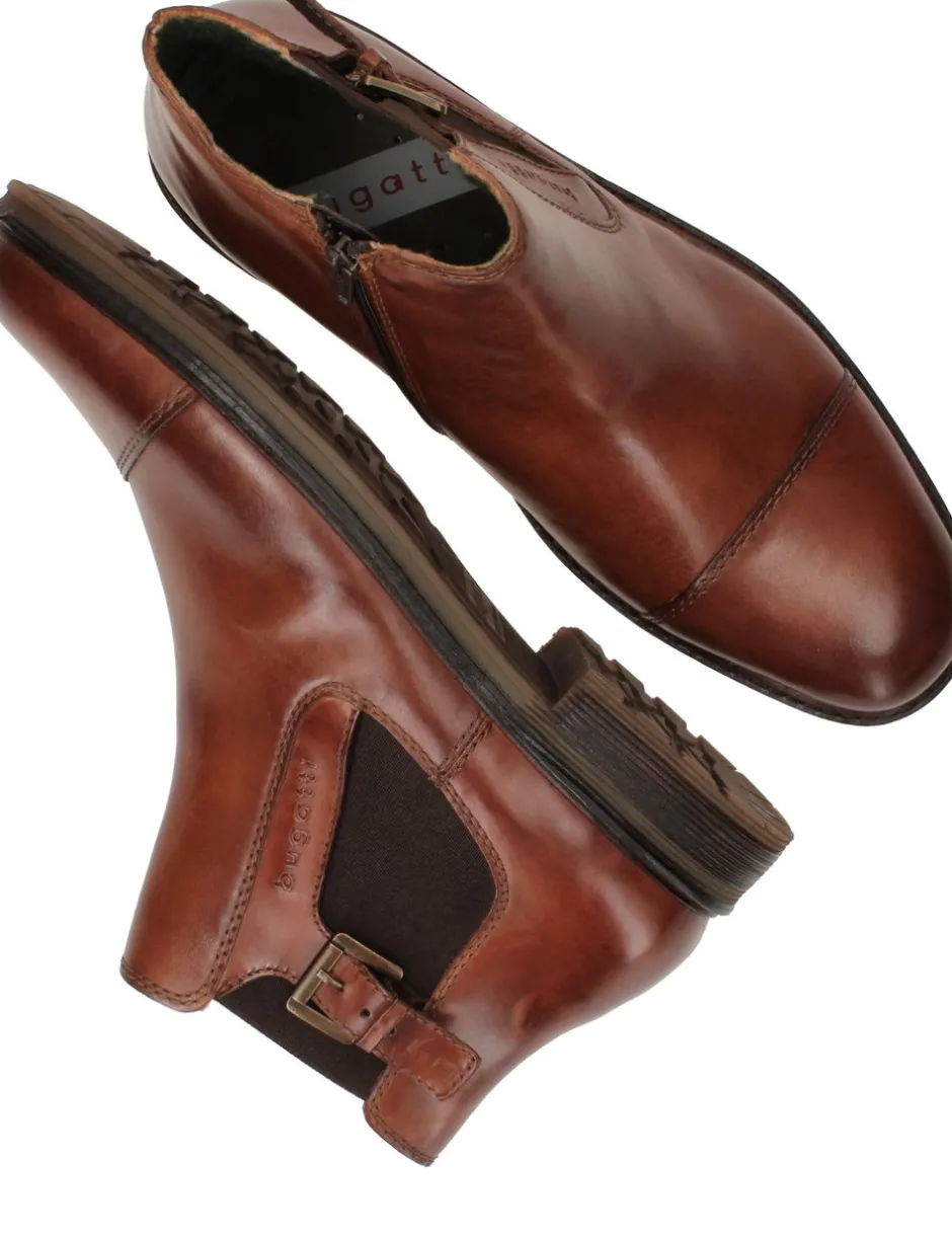 Bugatti Chelseaboots Cognac Heren|Heren Boots