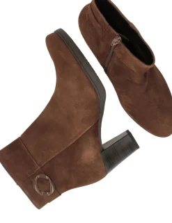 Gabor Enkellaarsjes Cognac Dames|DAMES Comfort|Enkellaarsjes