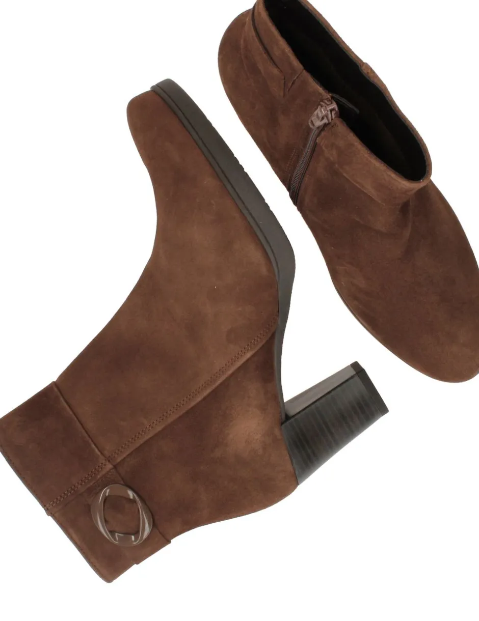 Gabor Enkellaarsjes Cognac Dames|DAMES Comfort|Enkellaarsjes