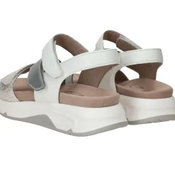 Gabor Rollingsoft Sandalen Wit Dames|DAMES Sandalen|Comfort