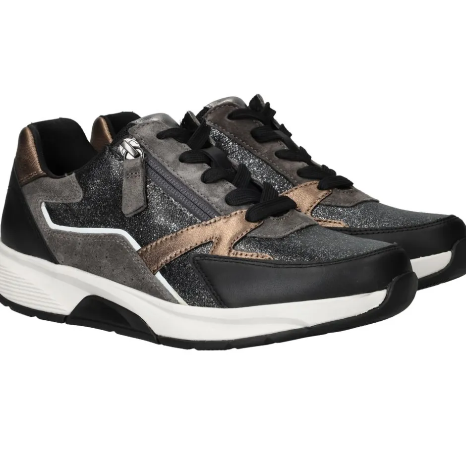 Gabor Rollingsoft Sneakers Zwart Dames|DAMES Comfort|Sneakers
