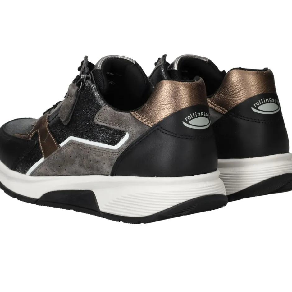 Gabor Rollingsoft Sneakers Zwart Dames|DAMES Comfort|Sneakers