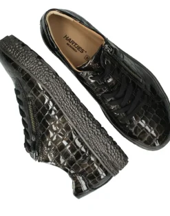 Hartjes Veterschoenen Zwart Dames|DAMES Veterschoenen