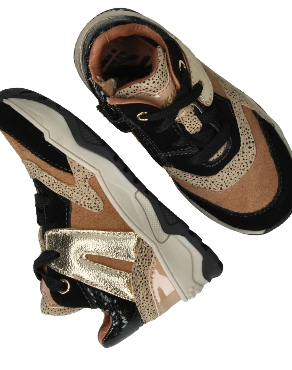 IKKE IK-KE Sneakers Bruin Meisjes| Sneakers