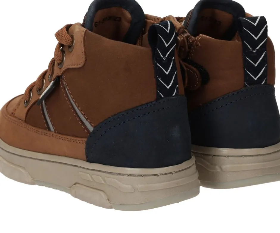 IKKE IK-KE Sneakers Cognac Jongens| Sneakers