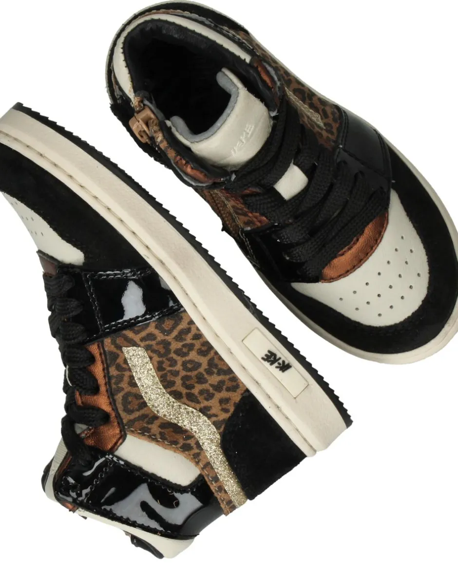 IKKE IK-KE Veterschoenen Zwart Meisjes| Sneakers