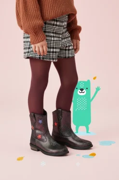 IKKE IK-KE Westernboots Paars Meisjes| Enkellaarsjes|Boots