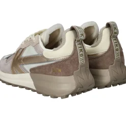 Kaotiko Detroit Gold Sneakers Taupe Dames|DAMES Sneakers