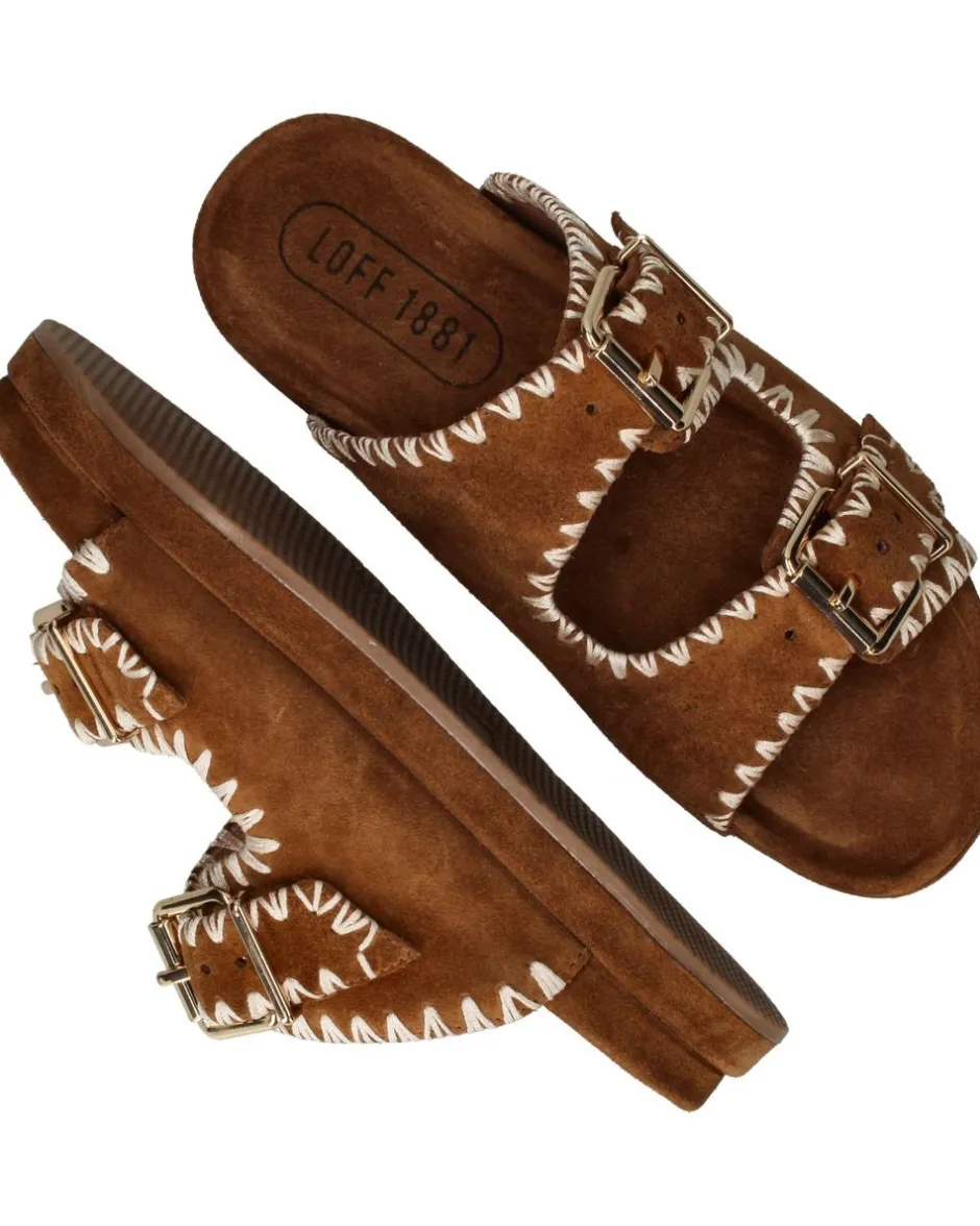 LOFF 1881 Slippers Cognac Dames|DAMES Slippers