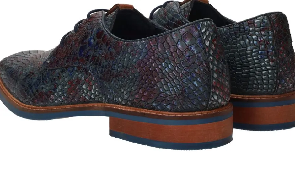 LOFF 1881 Veterschoenen Blauw Heren|Heren Veterschoenen