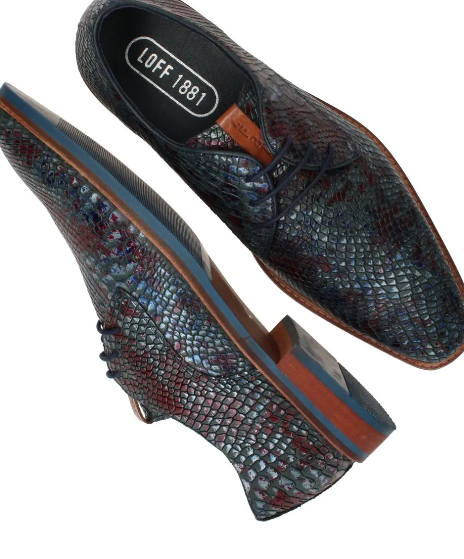 LOFF 1881 Veterschoenen Blauw Heren|Heren Veterschoenen