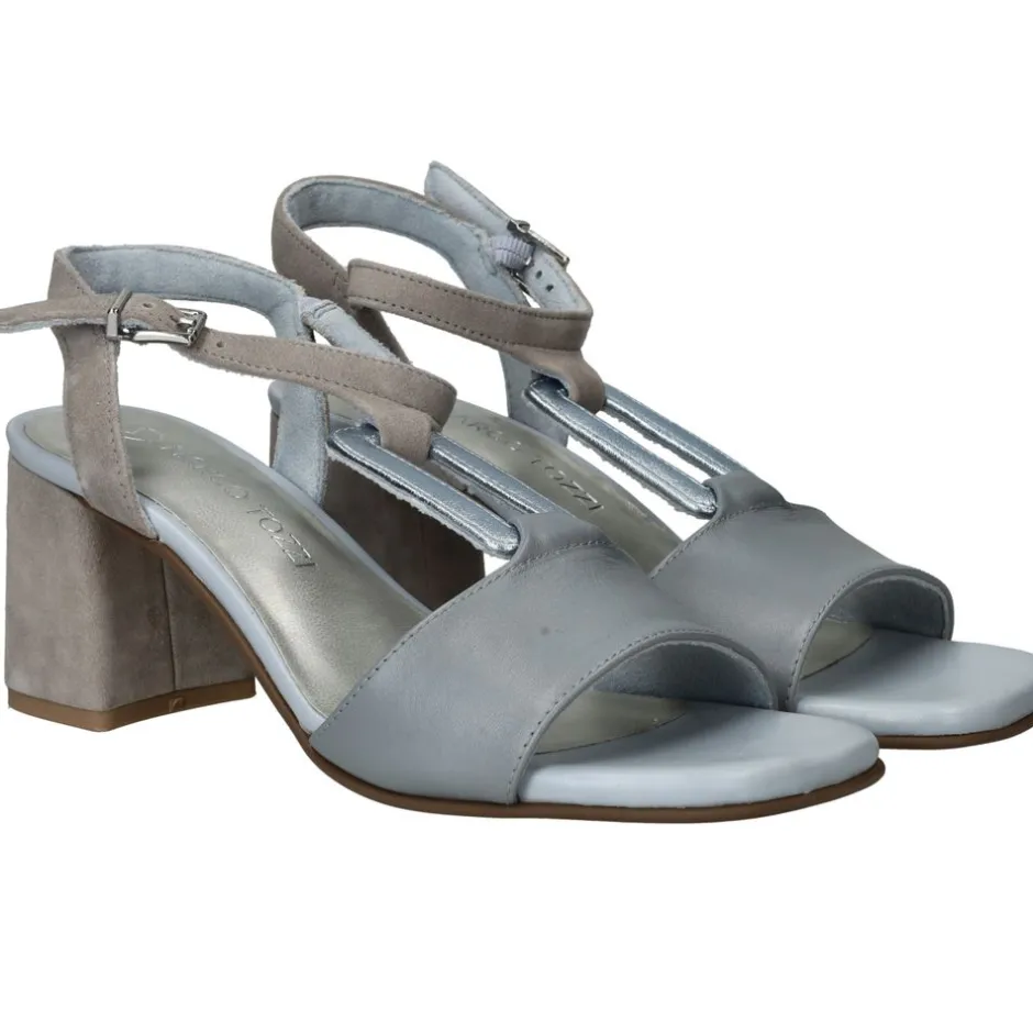 Marco Tozzi Sandalettes Blauw Dames|DAMES Sandalen|Hakken