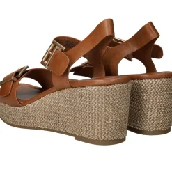 Marco Tozzi Sleehakken Cognac Dames|DAMES Hakken|Sandalen