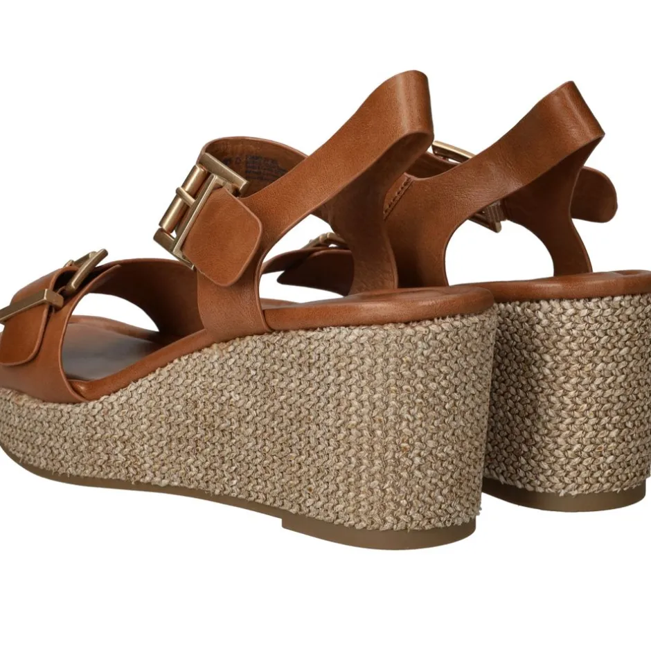 Marco Tozzi Sleehakken Cognac Dames|DAMES Hakken|Sandalen