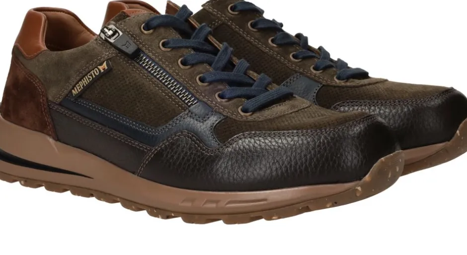 Mephisto Bradley Sneakers Groen Heren|Heren Comfort|Sneakers