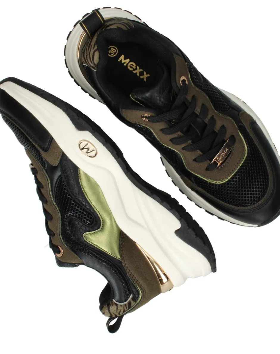 Mexx Palma Ora Sneakers Zwart Dames|DAMES Sneakers