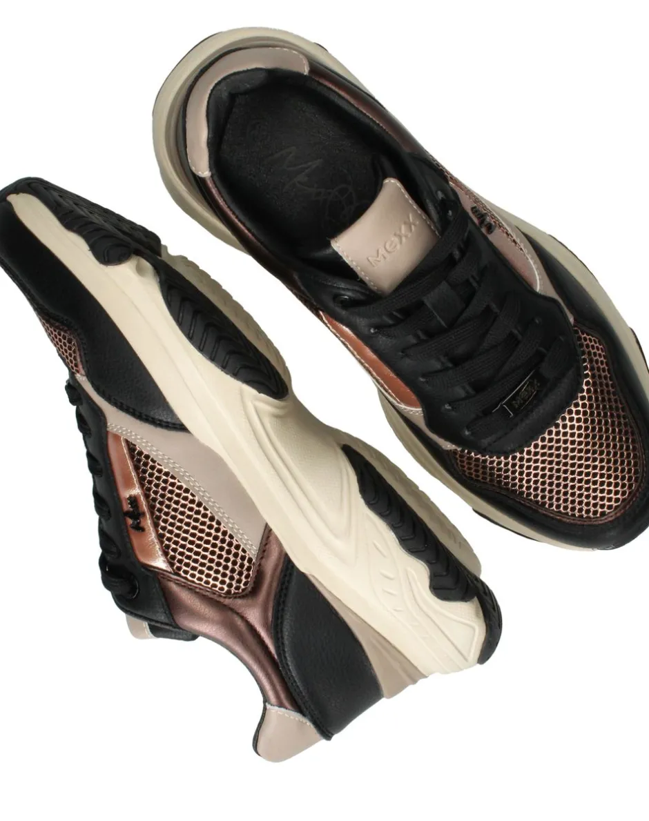 Mexx Radja Pax Sneakers Zwart Dames|DAMES Sneakers
