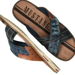 Mustang Slippers Blauw Heren|Heren Slippers