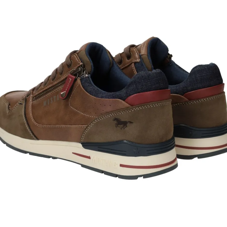 Mustang Sneakers Bruin Heren|Heren Sneakers