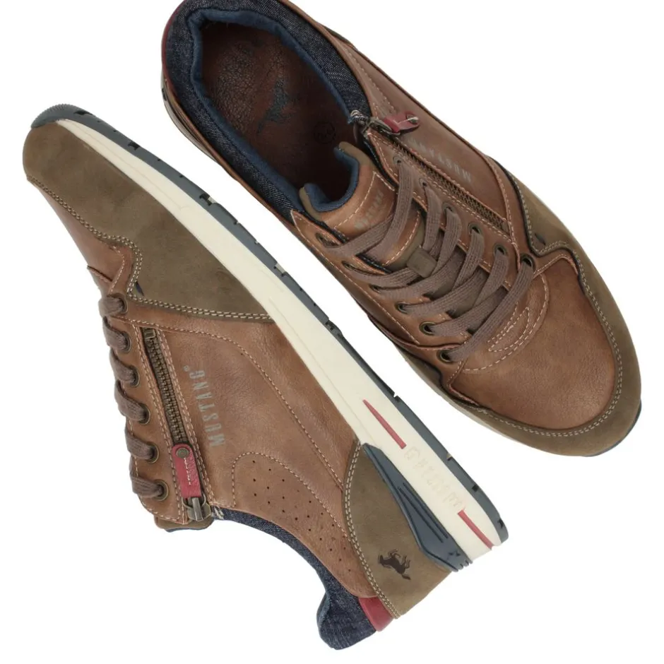 Mustang Sneakers Bruin Heren|Heren Sneakers