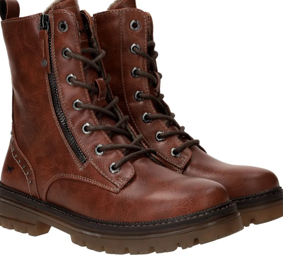 Mustang Veterboots Dames|DAMES Enkellaarsjes|Boots