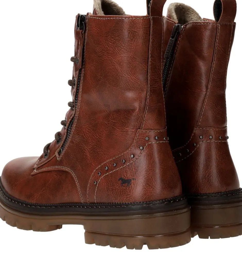 Mustang Veterboots Dames|DAMES Enkellaarsjes|Boots