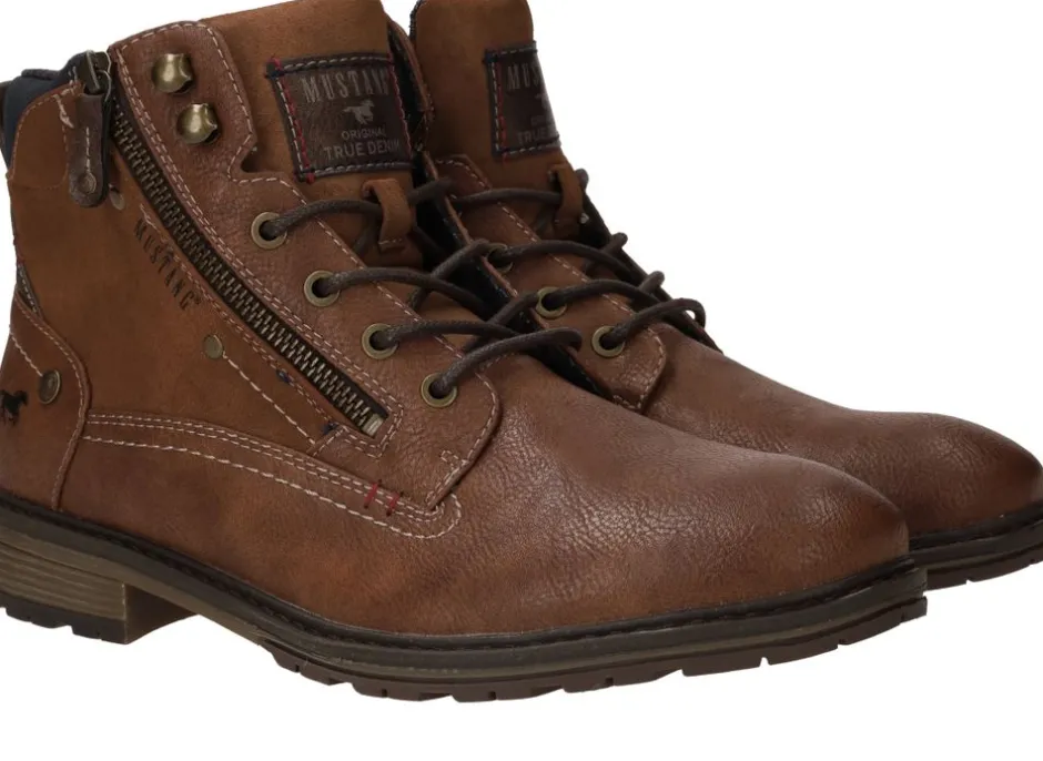 Mustang Veterboots Bruin Heren|Heren Boots|Veterschoenen