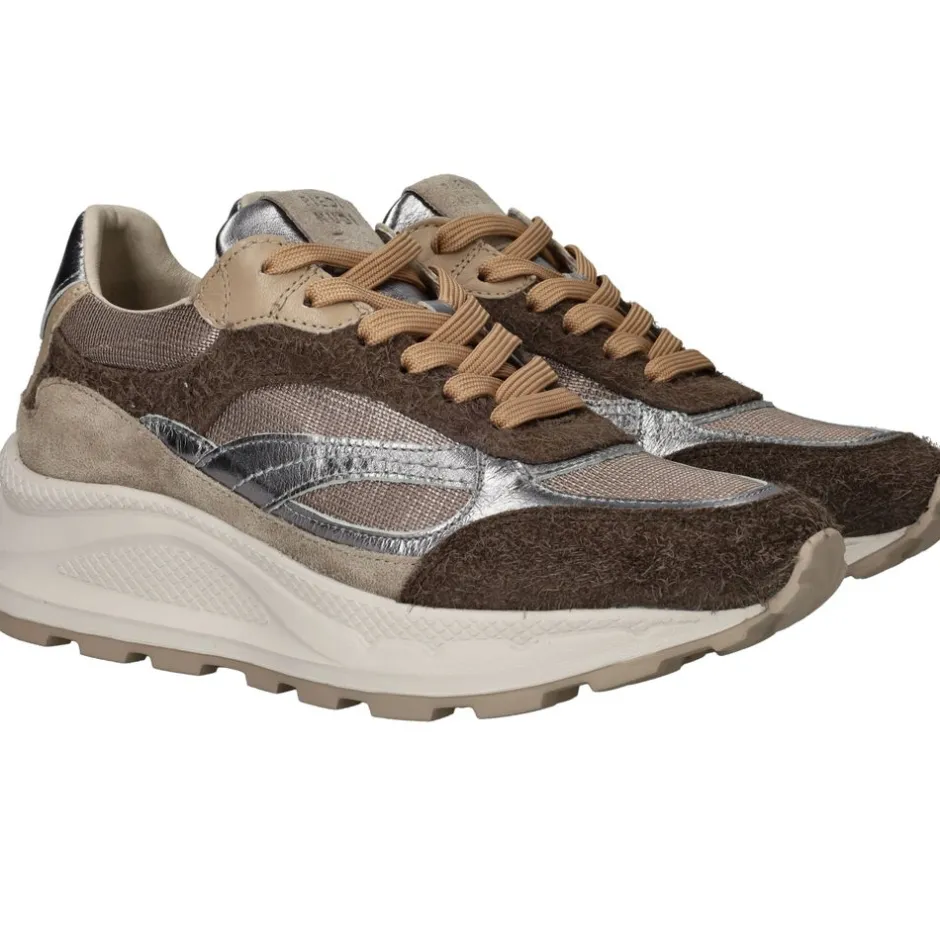 Piedi Nudi Sneakers Beige Dames|DAMES Sneakers
