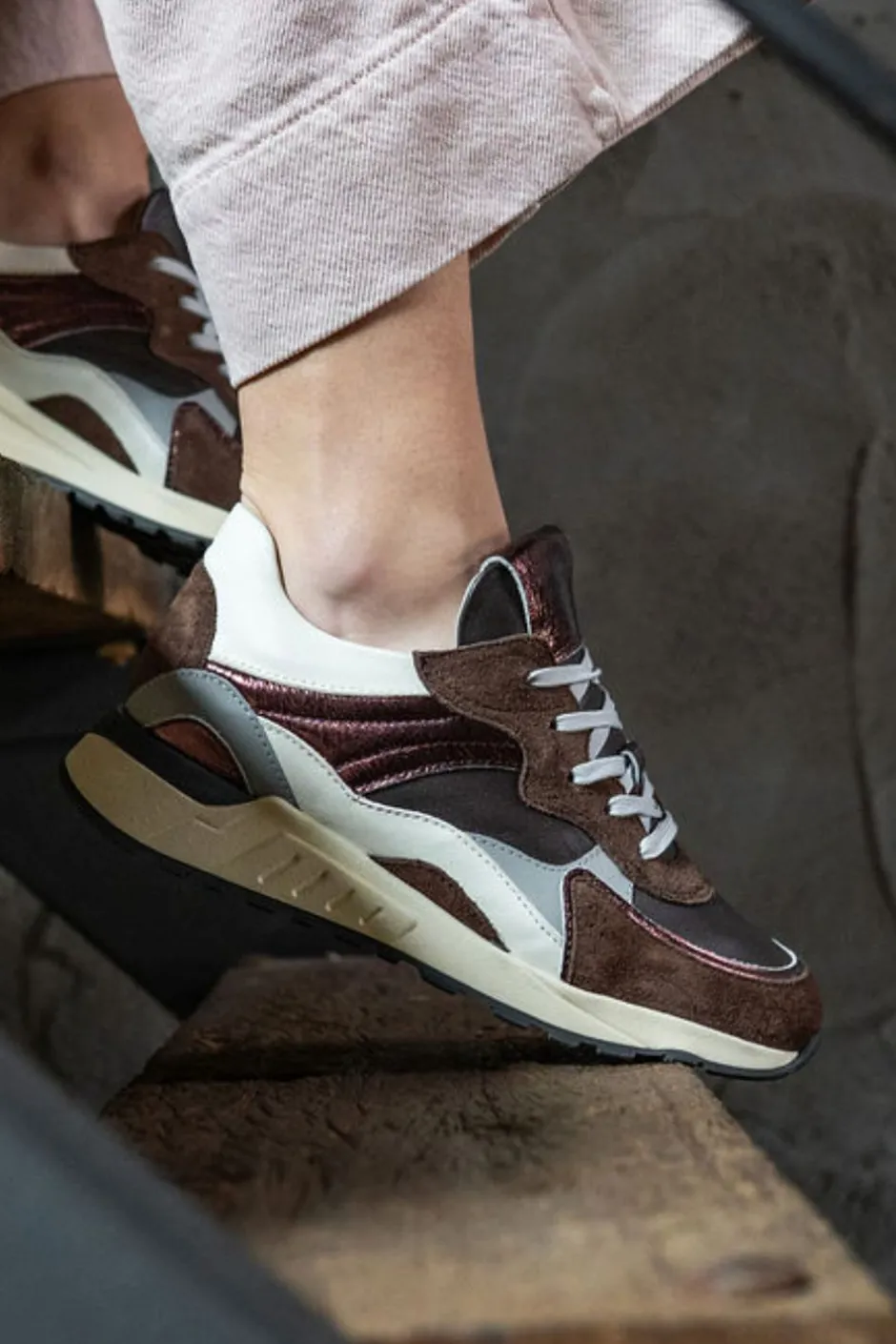 Piedi Nudi Sneakers Bruin Dames|DAMES Comfort|Sneakers