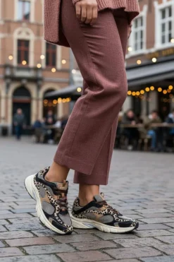 POSH by Poelman Sneakers Zwart Dames|DAMES Sneakers