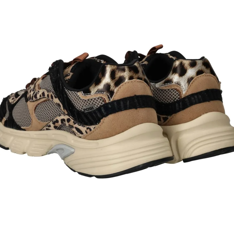 POSH by Poelman Sneakers Zwart Dames|DAMES Sneakers