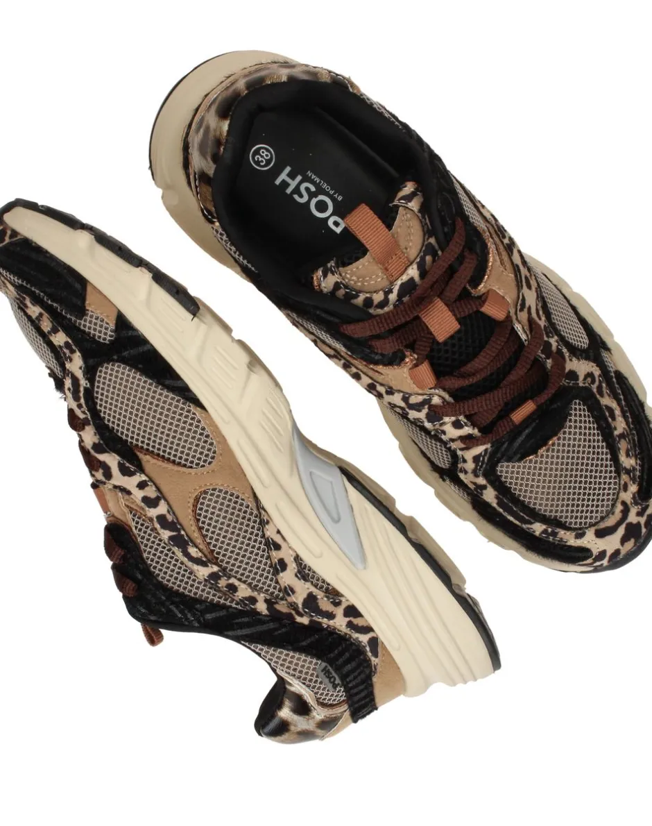 POSH by Poelman Sneakers Zwart Dames|DAMES Sneakers