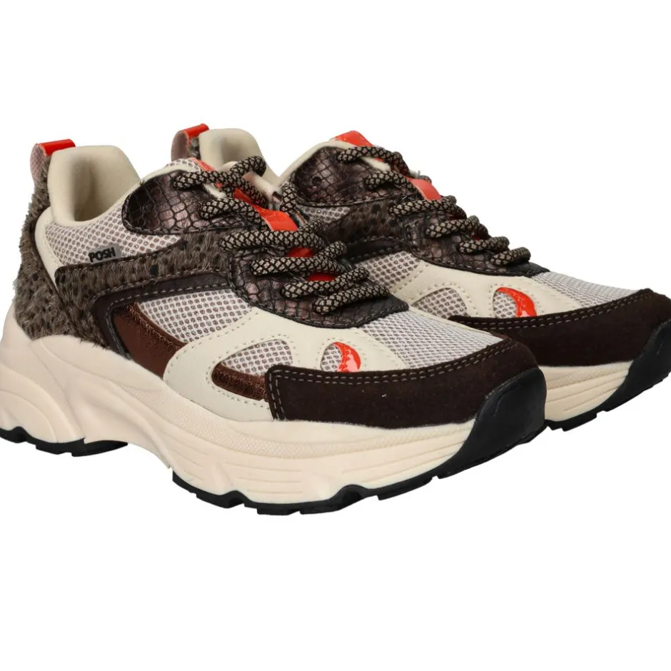 POSH by Poelman Sneakers Bruin Meisjes| Sneakers