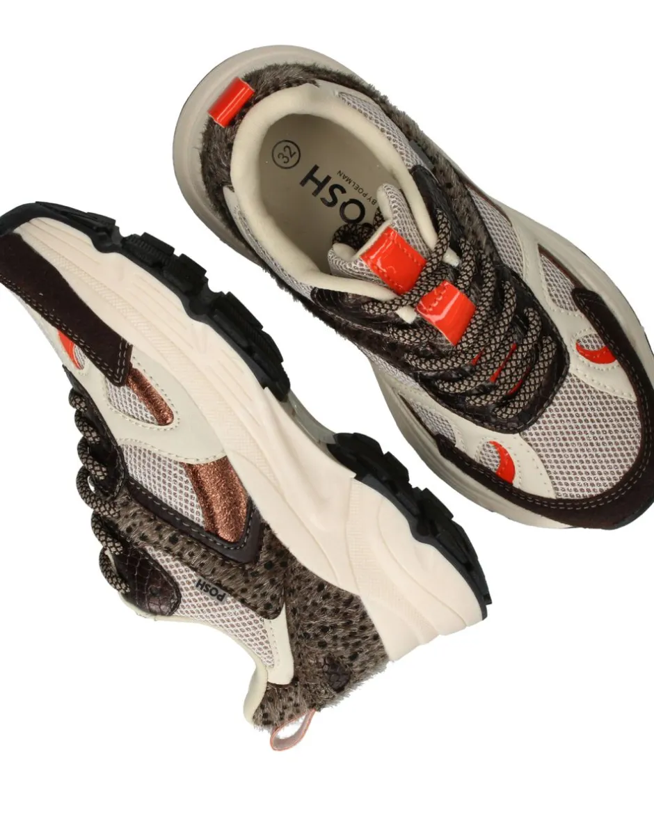 POSH by Poelman Sneakers Bruin Meisjes| Sneakers