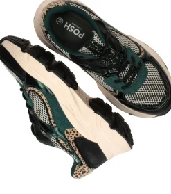 POSH by Poelman Sneakers Groen Dames|DAMES Sneakers