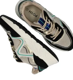 POSH by Poelman Sneakers Beige Dames|DAMES Sneakers