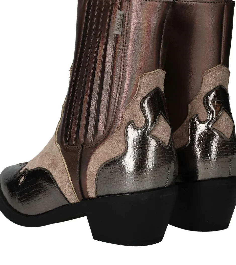 POSH by Poelman Westernboots Beige Dames|DAMES Boots