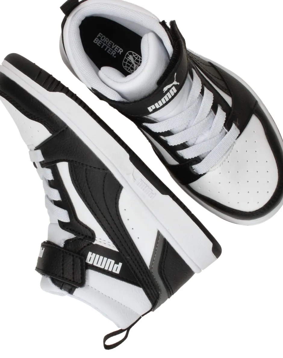 Puma Rebound V6 Mid Sneakers Zwart Jongens| Sneakers