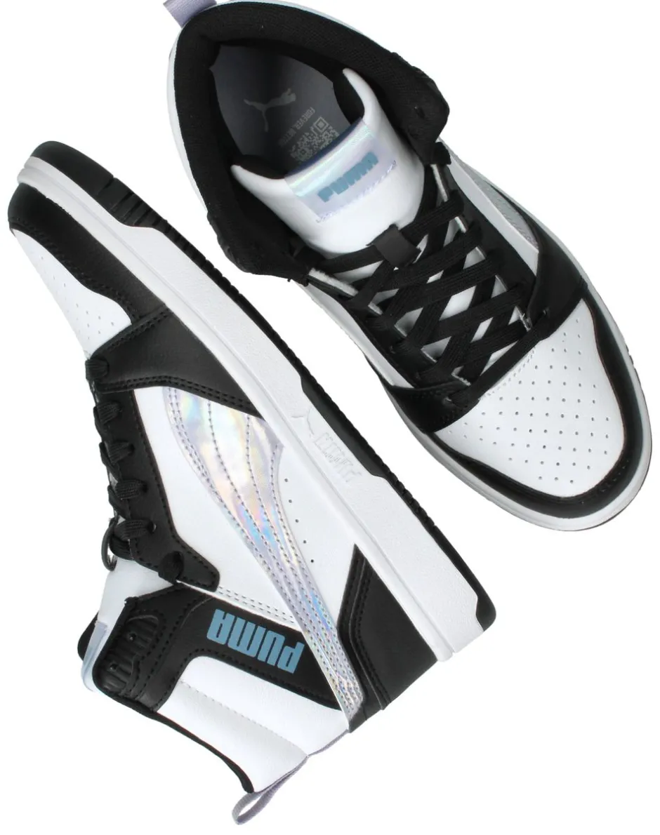 Puma Rebound V6 Mid Space Belle Sneakers Zwart Meisjes| Sneakers