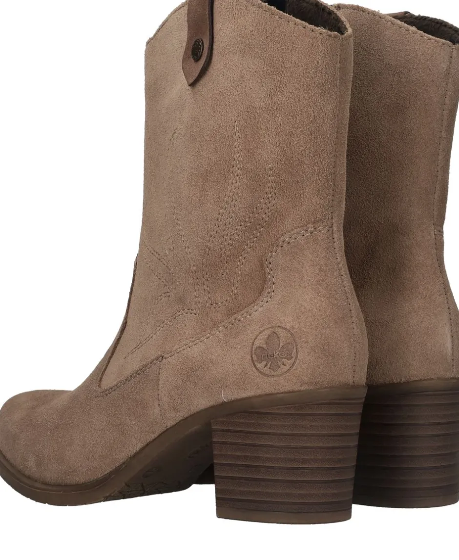 Rieker Enkellaarsjes Beige Dames|DAMES Comfort|Enkellaarsjes