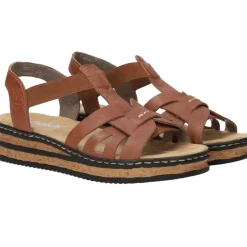 Rieker Sandalen Cognac Dames|DAMES Sandalen|Comfort