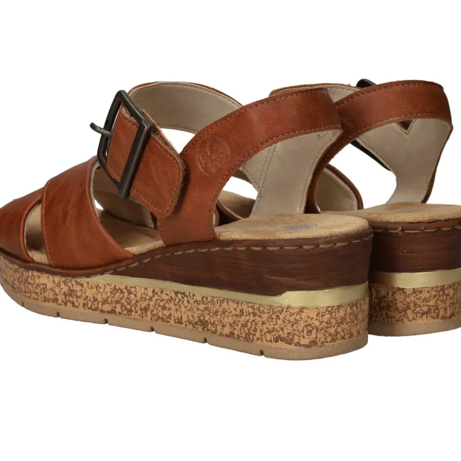 Rieker Sandalen Cognac Dames|DAMES Sandalen|Comfort