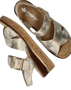 Rieker Sandalen Goud Dames|DAMES Sandalen
