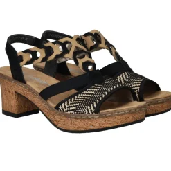 Rieker Sandalettes Dames|DAMES Sandalen|Hakken