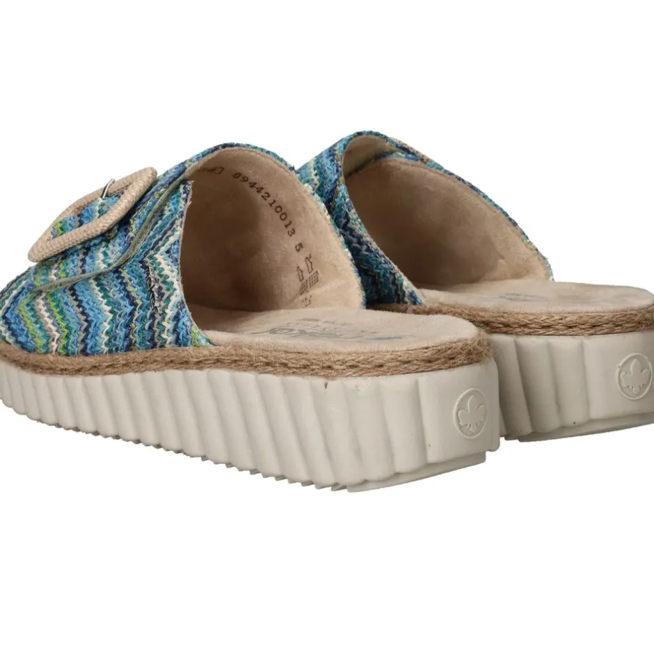 Rieker Slippers Blauw Dames|DAMES Slippers