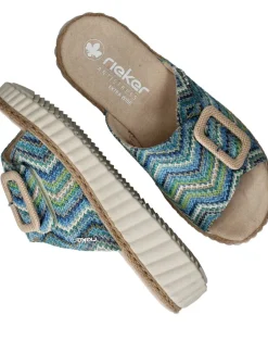 Rieker Slippers Blauw Dames|DAMES Slippers