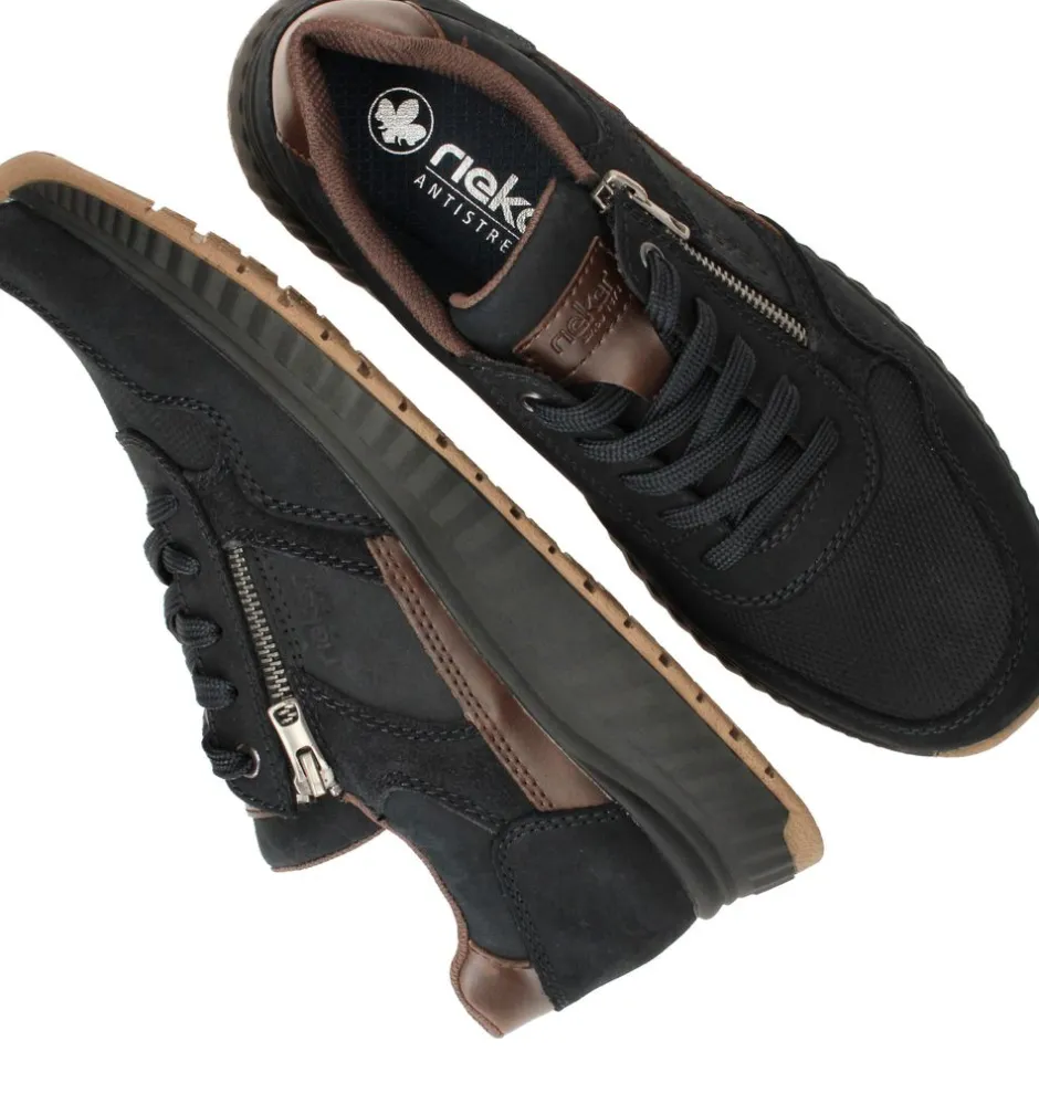 Rieker Sneakers Blauw Heren|Heren Comfort|Sneakers