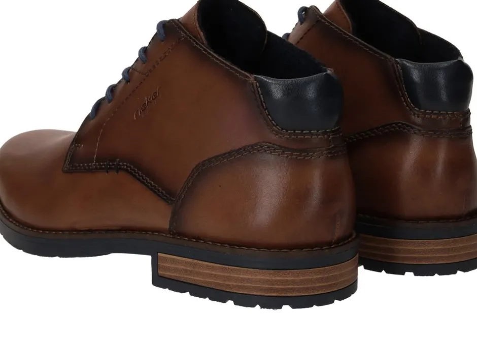 Rieker Veterschoenen Cognac Heren|Heren Veterschoenen
