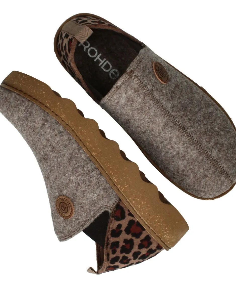 Rohde Pantoffels Beige Dames|DAMES Pantoffels